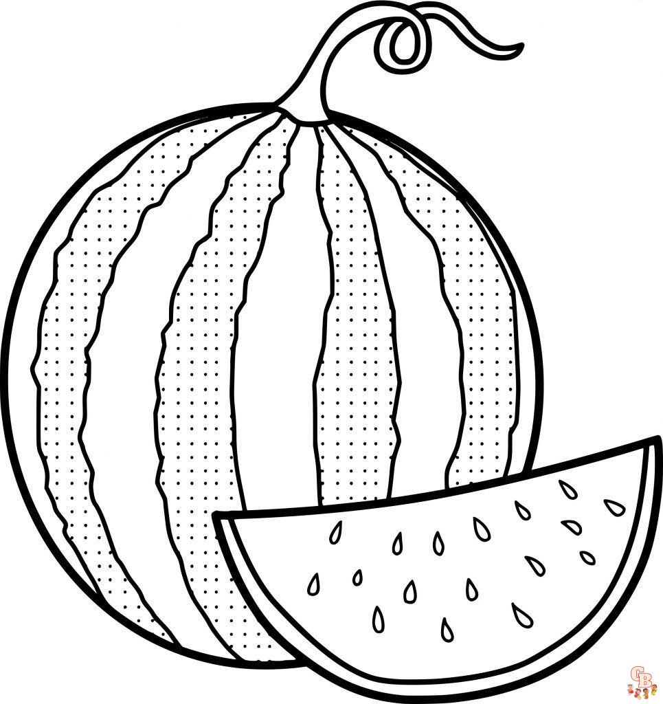 Watermelon Coloring Pages