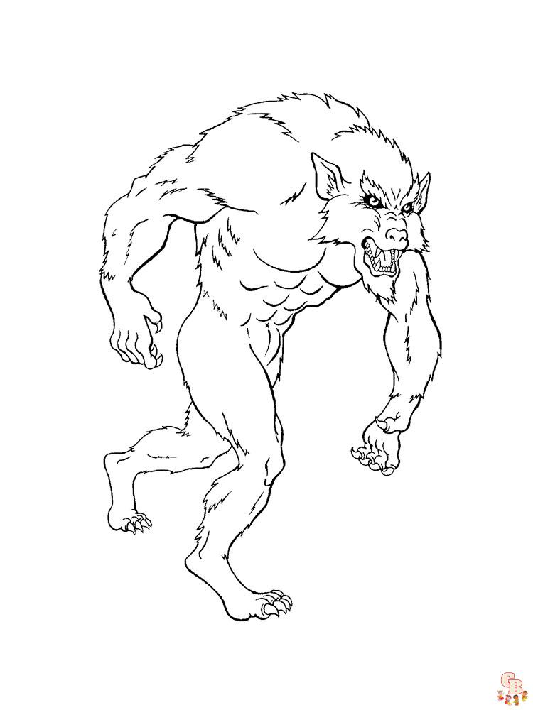 WereWolf Coloring Pages 11