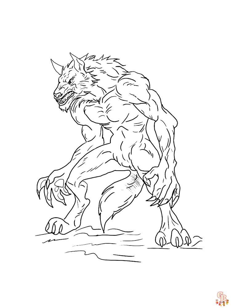 WereWolf Coloring Pages 12