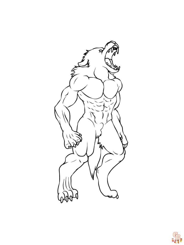 WereWolf Coloring Pages 13