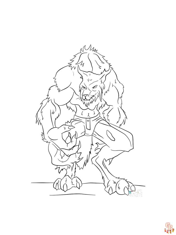 WereWolf Coloring Pages 15