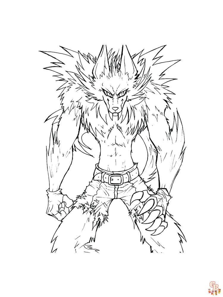 WereWolf Coloring Pages 16