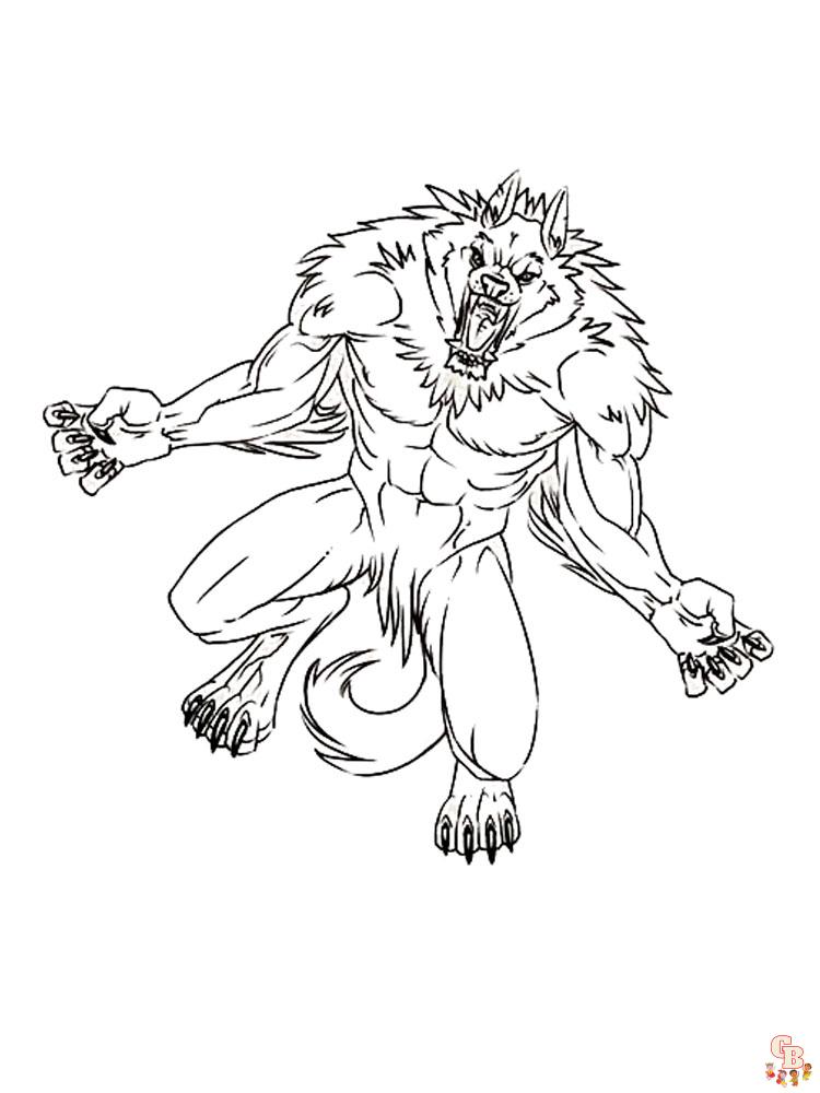 WereWolf Coloring Pages 17