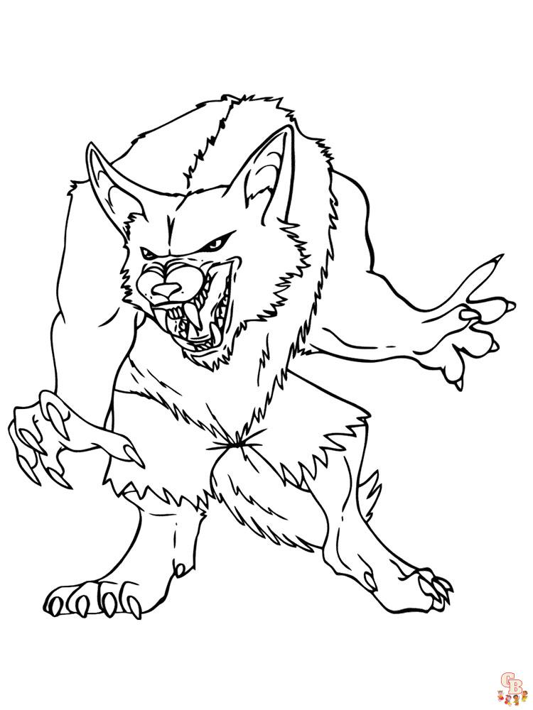 WereWolf Coloring Pages 18