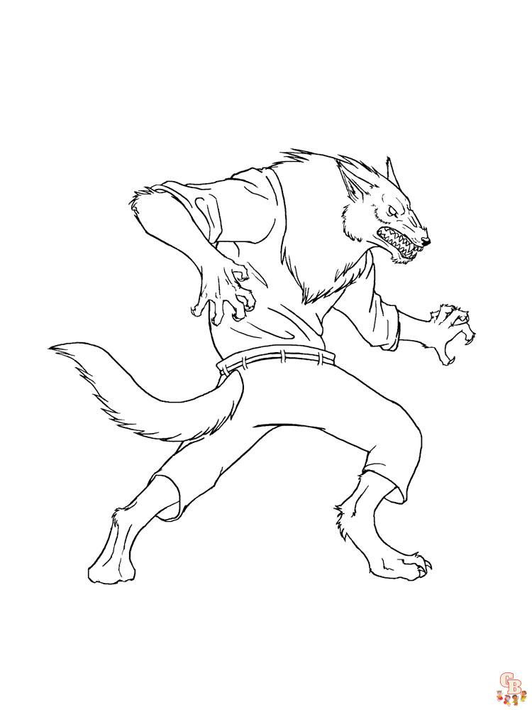 WereWolf Coloring Pages 19