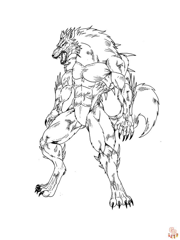 WereWolf Coloring Pages 20