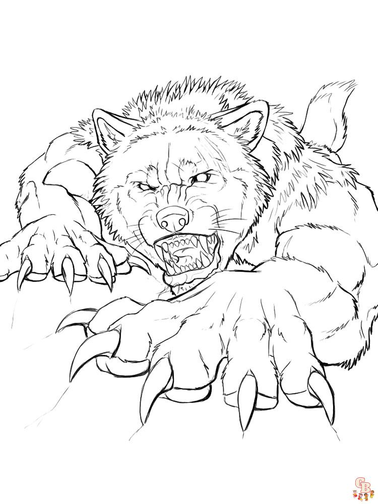 WereWolf Coloring Pages 4