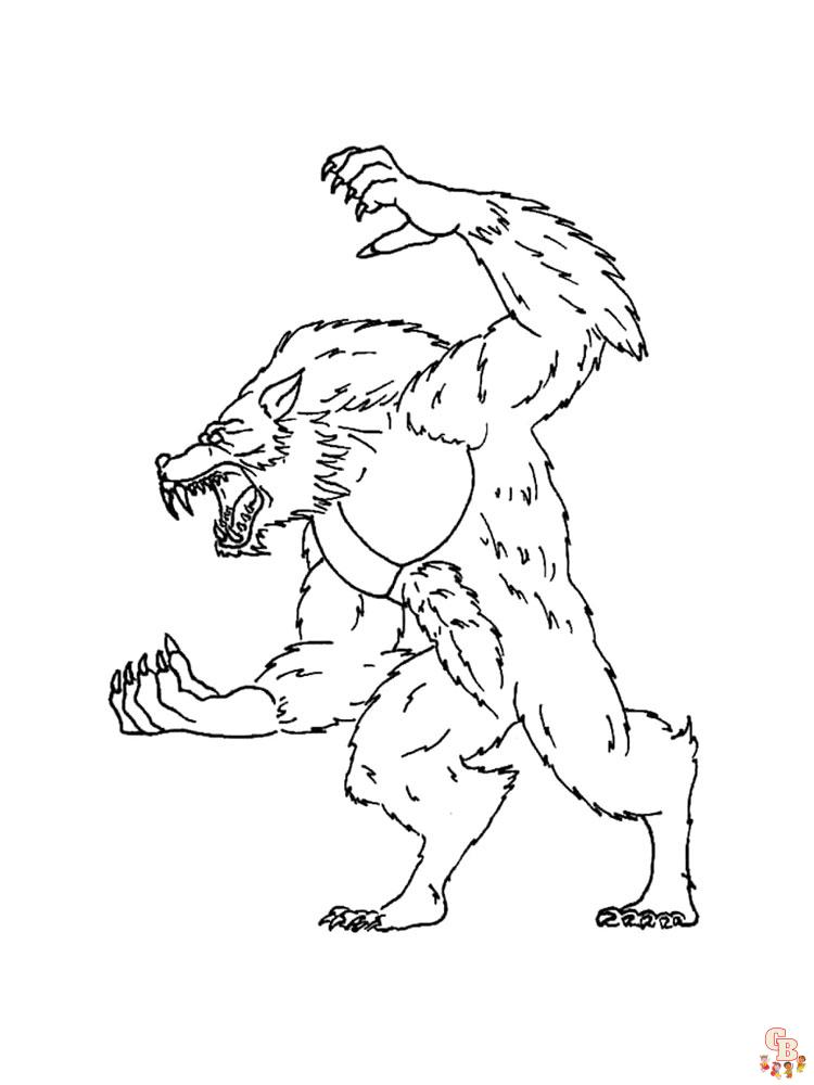 WereWolf Coloring Pages 6