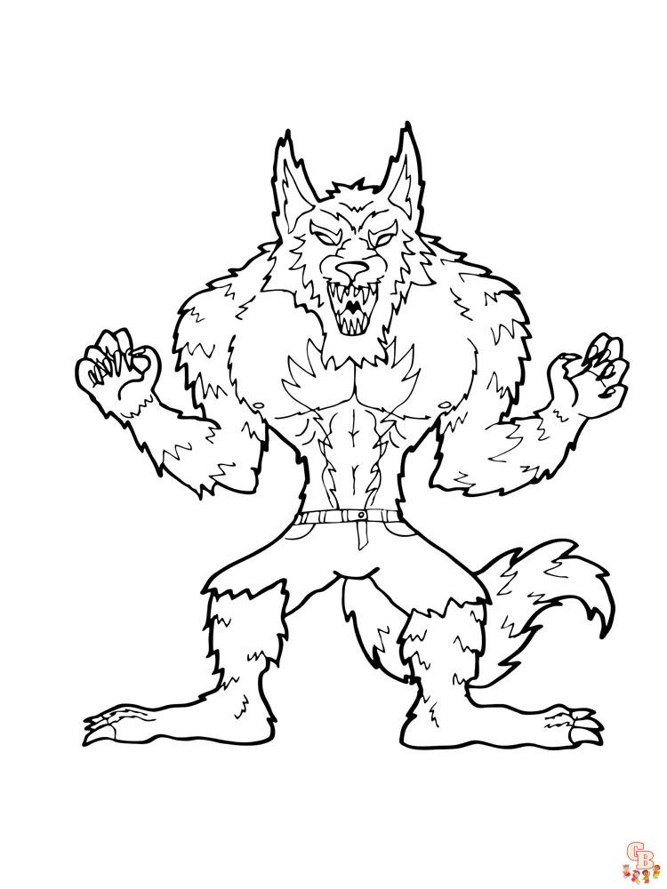 WereWolf Coloring Pages 7