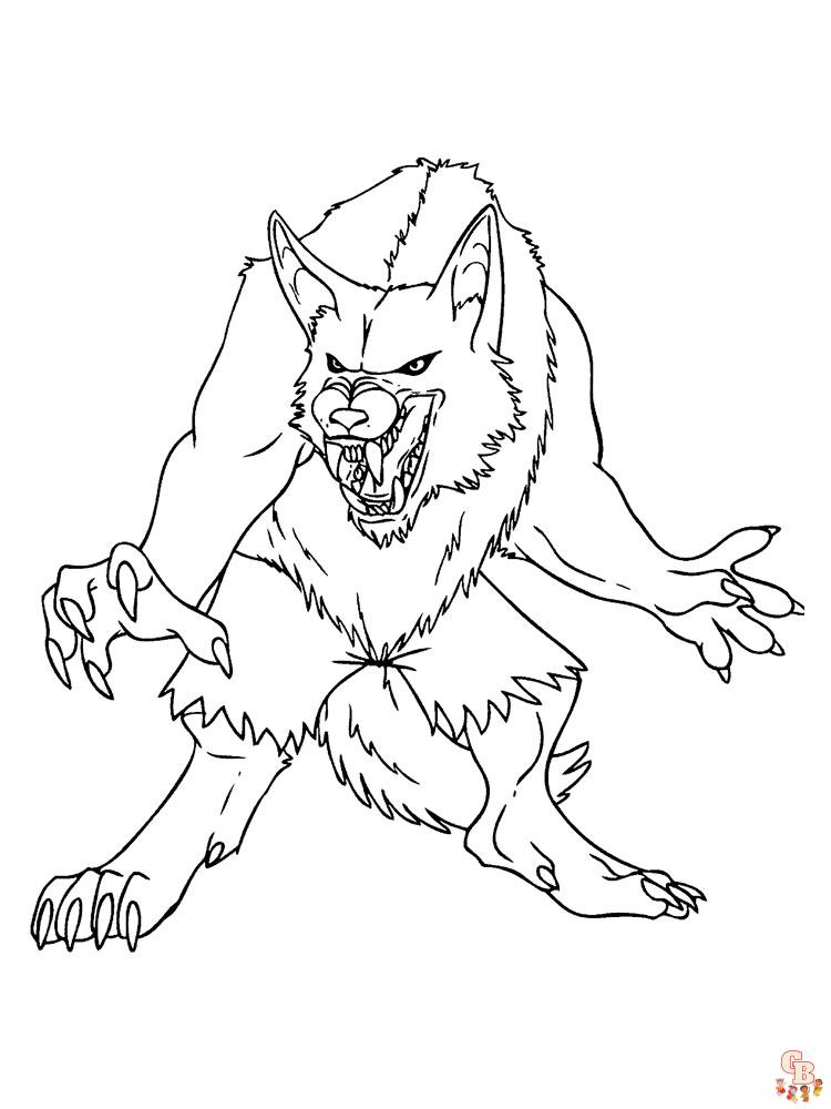 WereWolf Coloring Pages 8