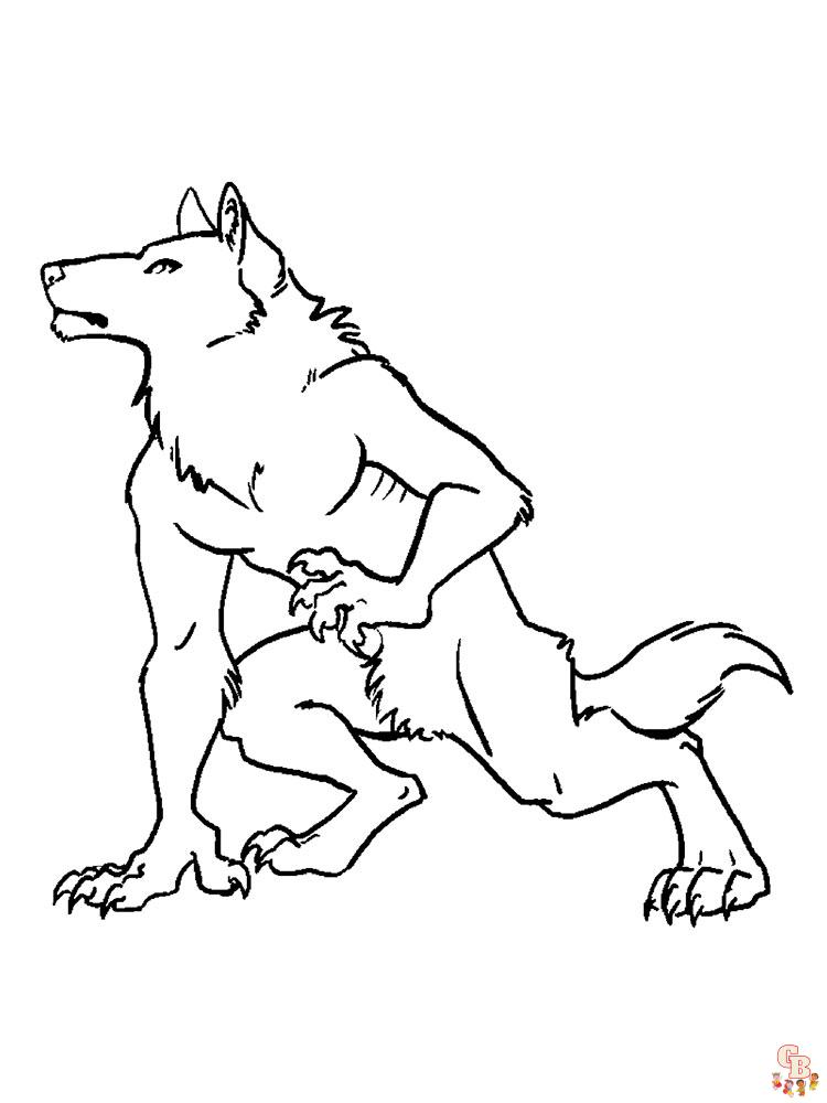 WereWolf Coloring Pages 9