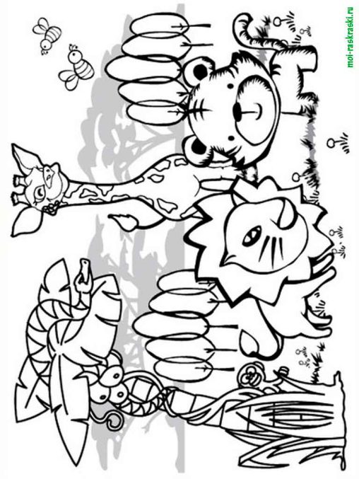 Free Printable Wild Animals Coloring Pages for Kids