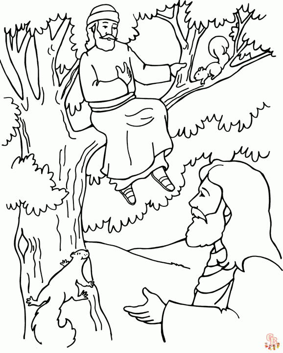 Zacchaeus Coloring Pages