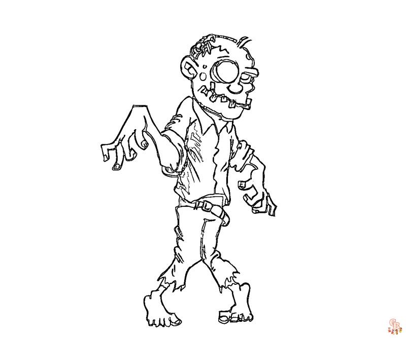 Zombies Coloring Pages 2