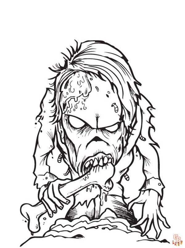 Zombies Coloring Pages 7