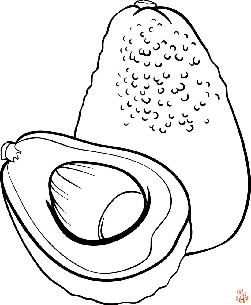avocado coloring pages 5