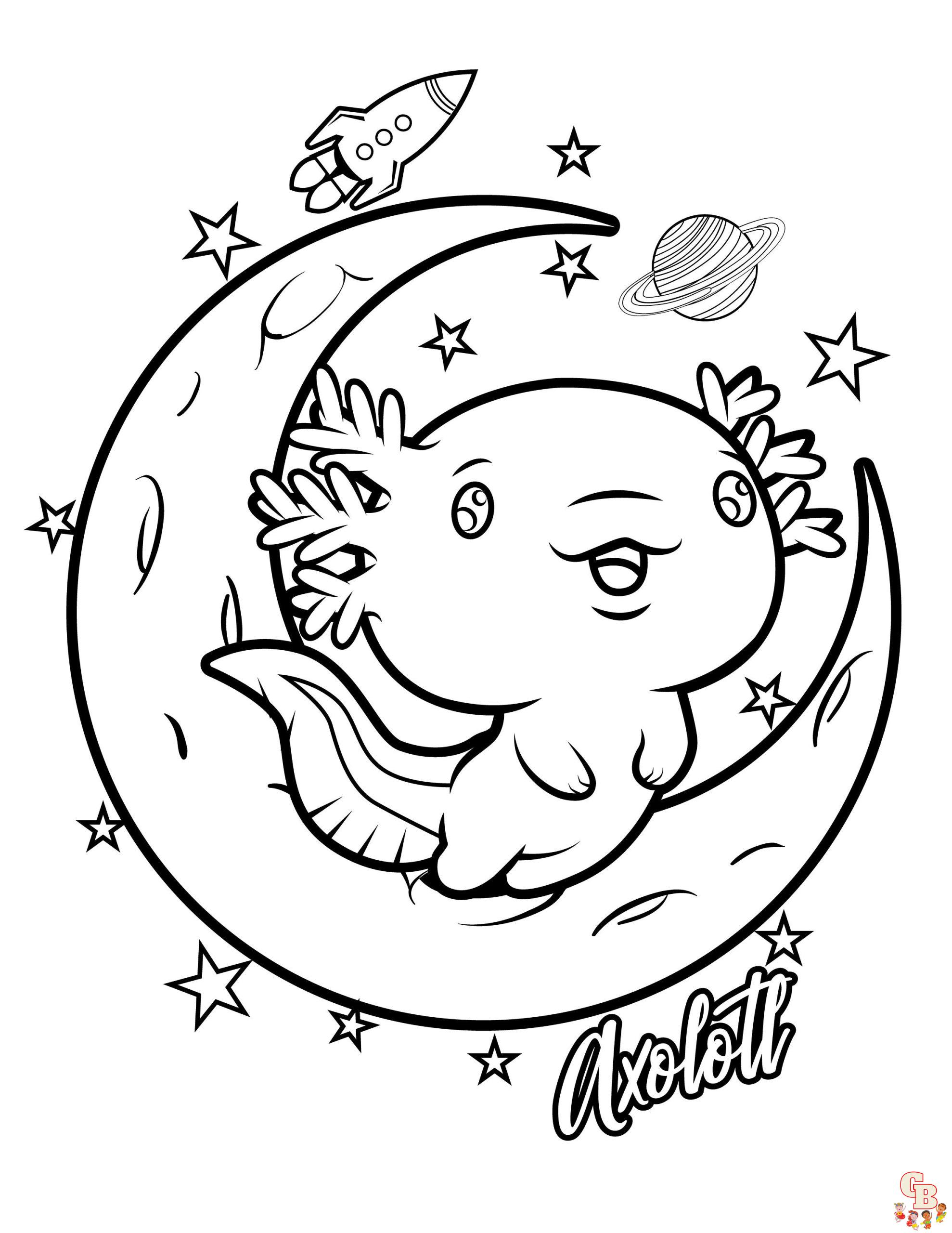 axolotl coloring pages 3