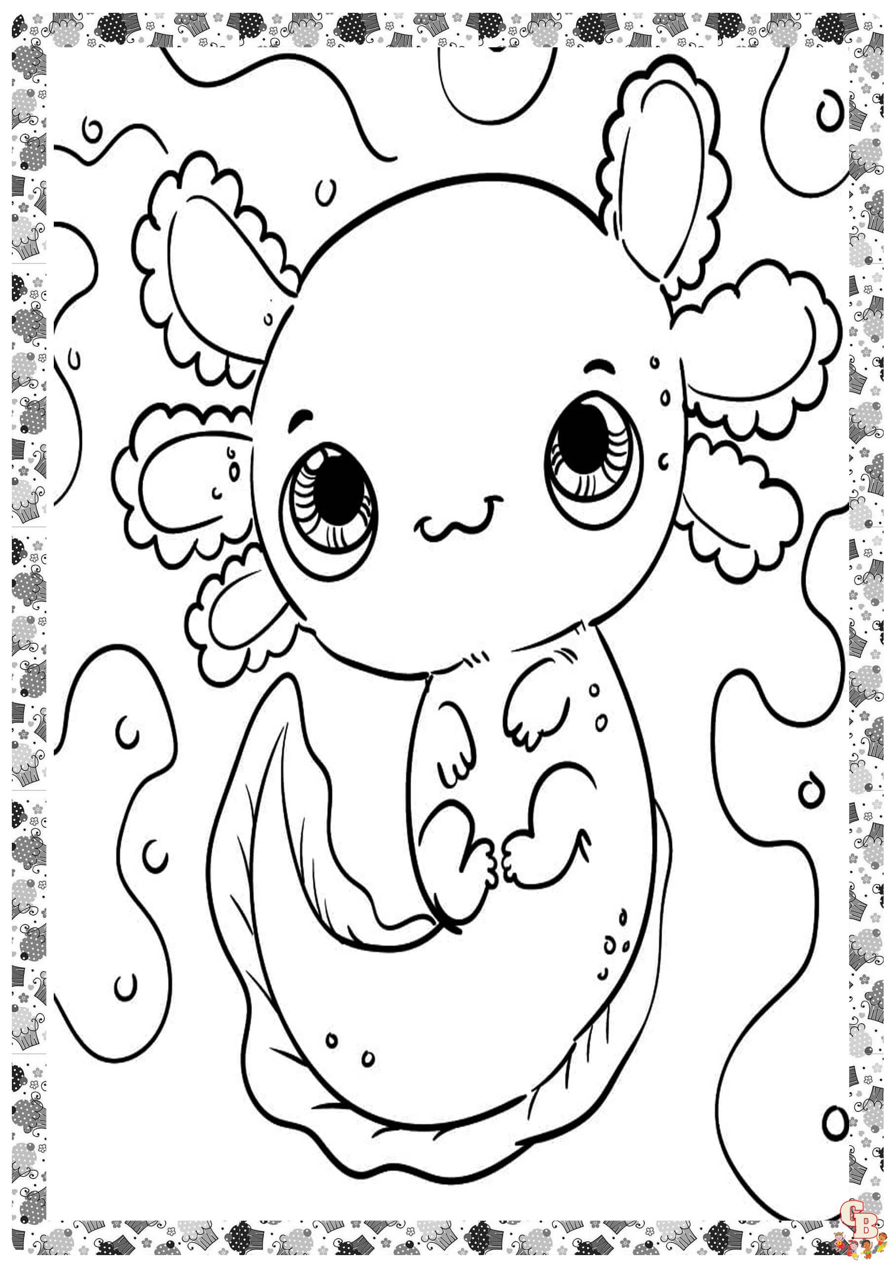 axolotl coloring pages 4