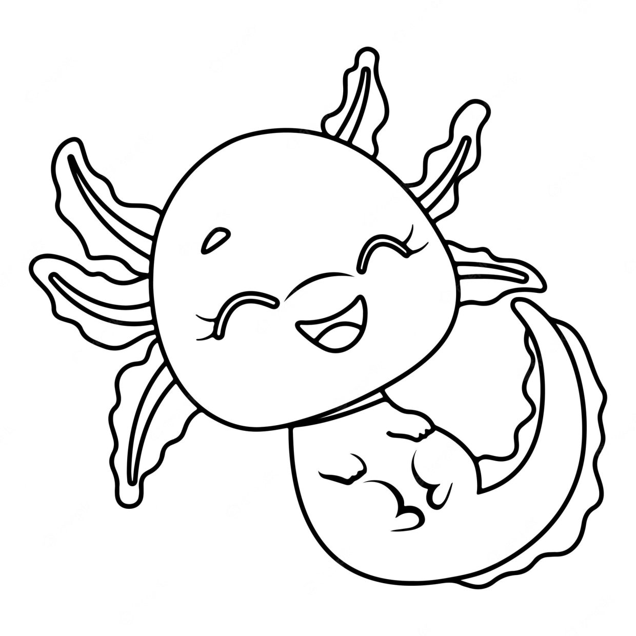 axolotl coloring pages 5