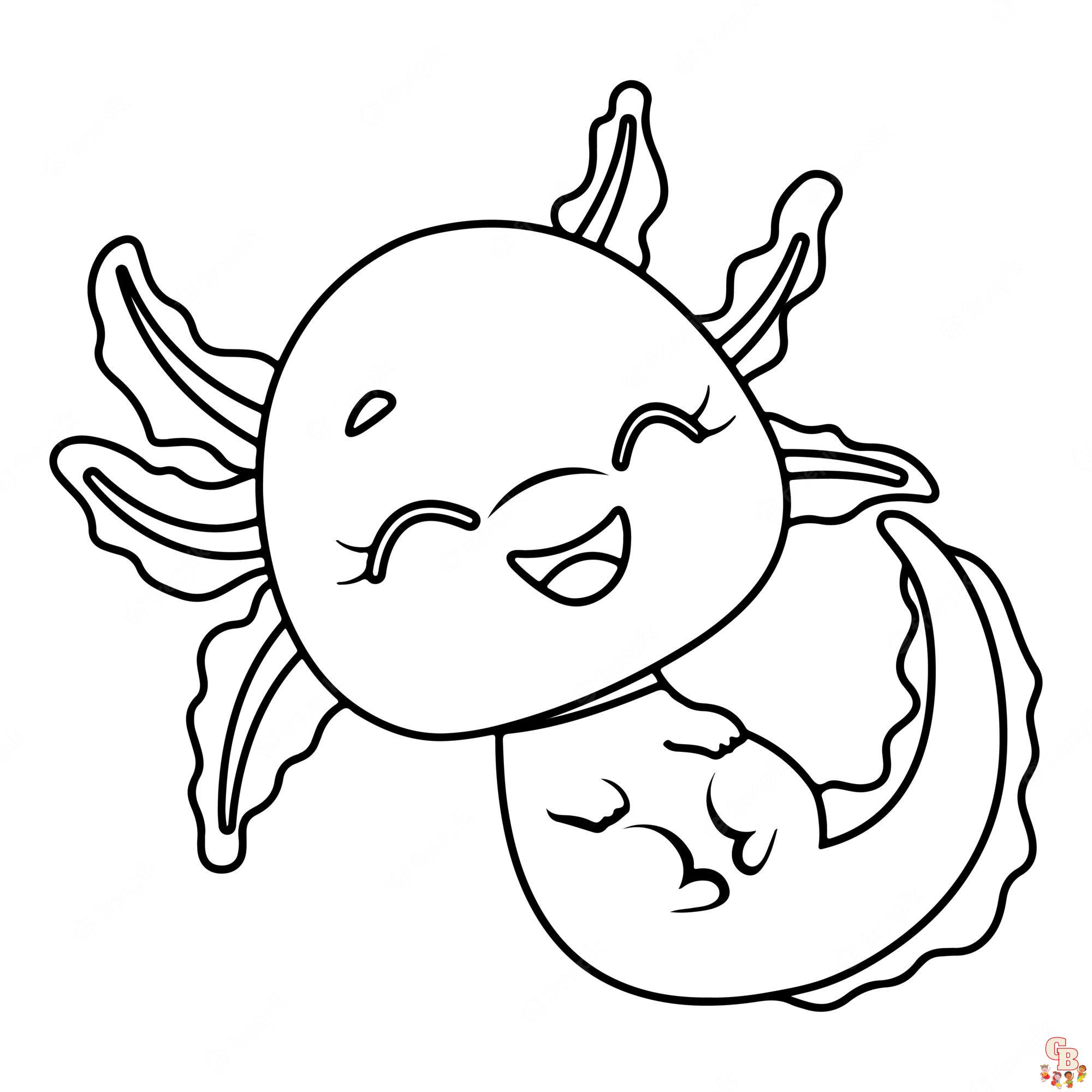 axolotl coloring pages 5
