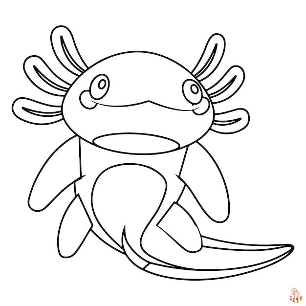 axolotl coloring pages 6