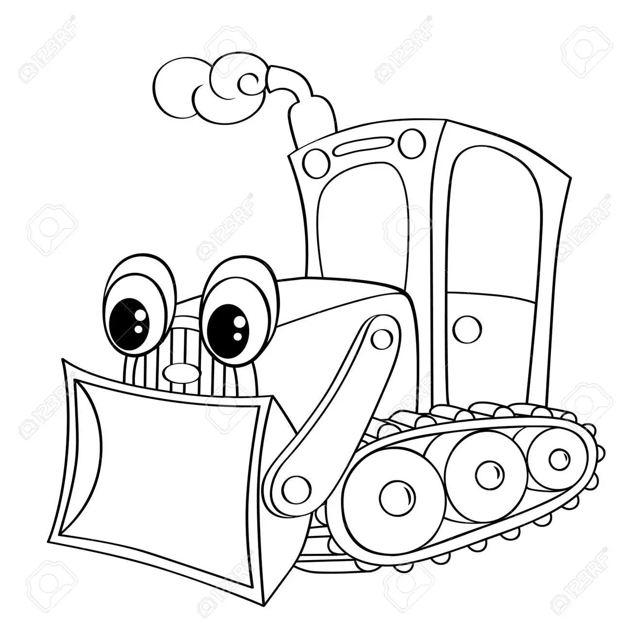 Bulldozer Coloring Pages