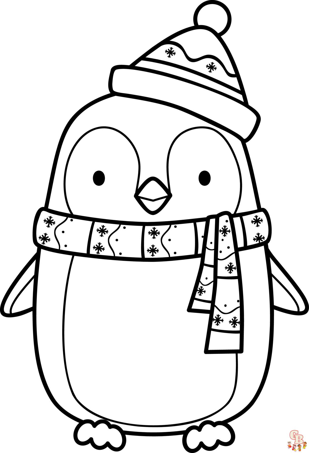 cute coloring pages of penguins