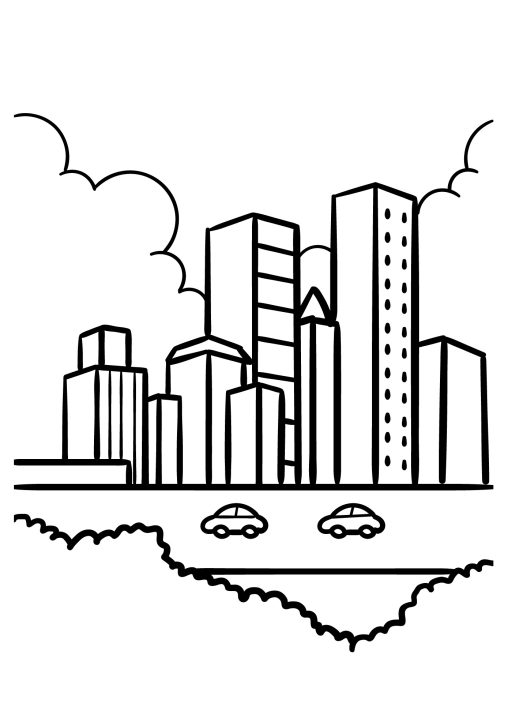 Free Printable City Coloring Pages for Kids | GBcoloring