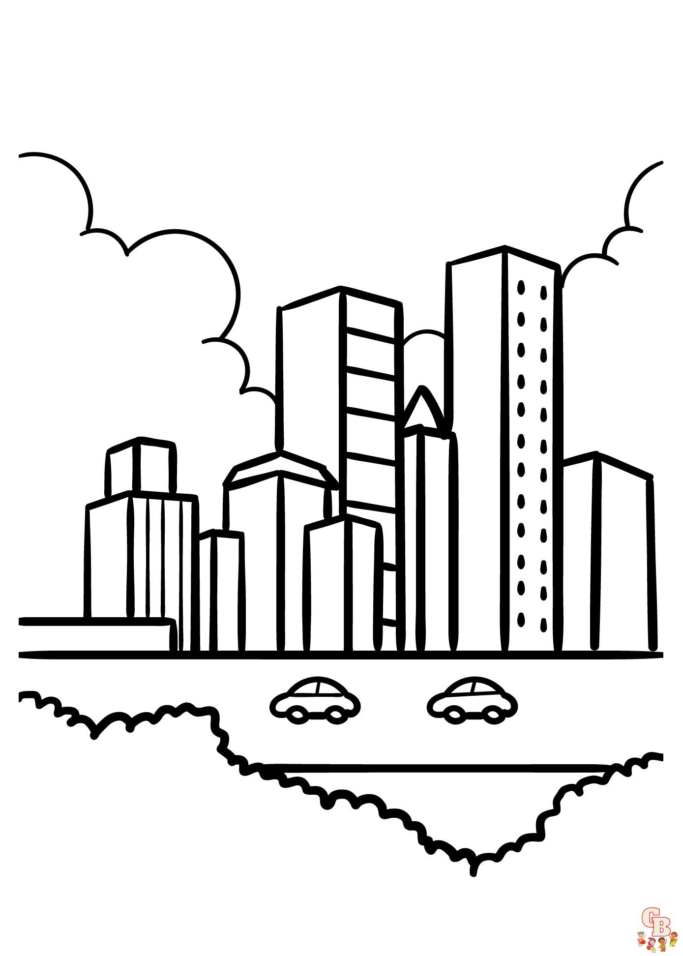 city coloring pages 4