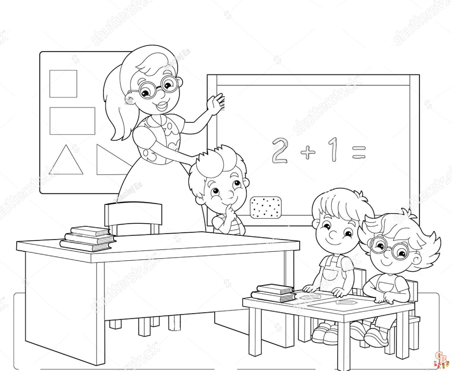 Classroom Coloring Pages