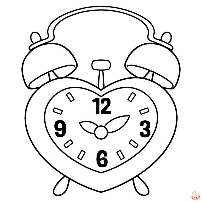 clock coloring pages 1 1