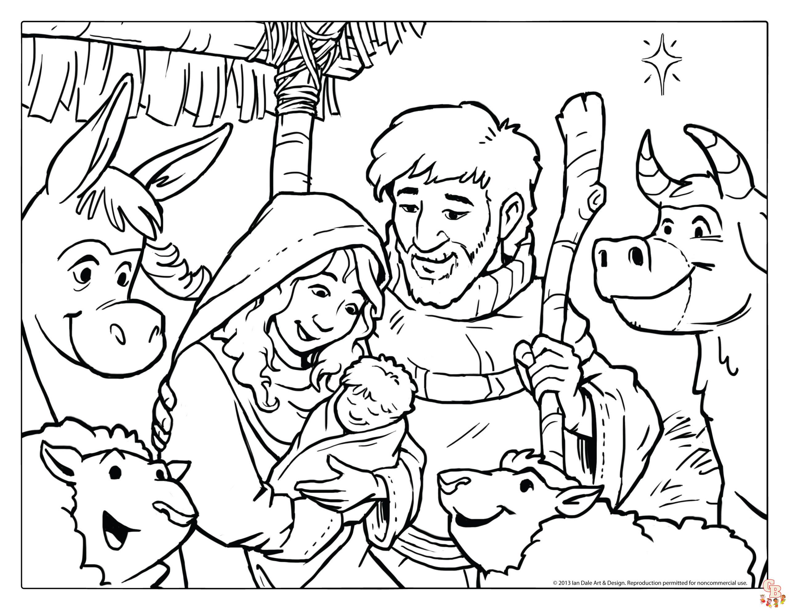 coloring pages nativity scene 1
