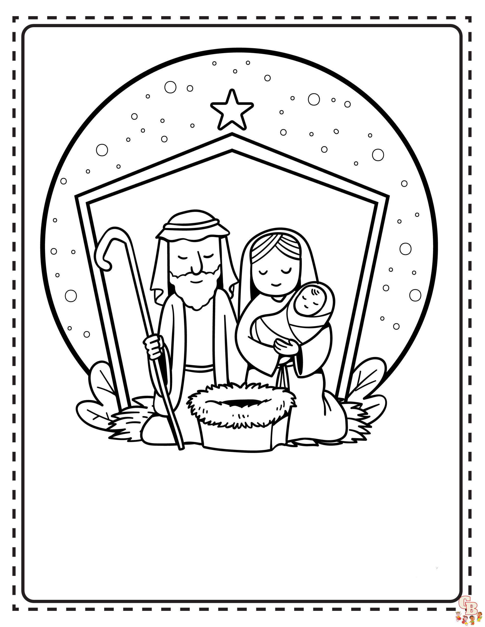 coloring pages nativity scene 2