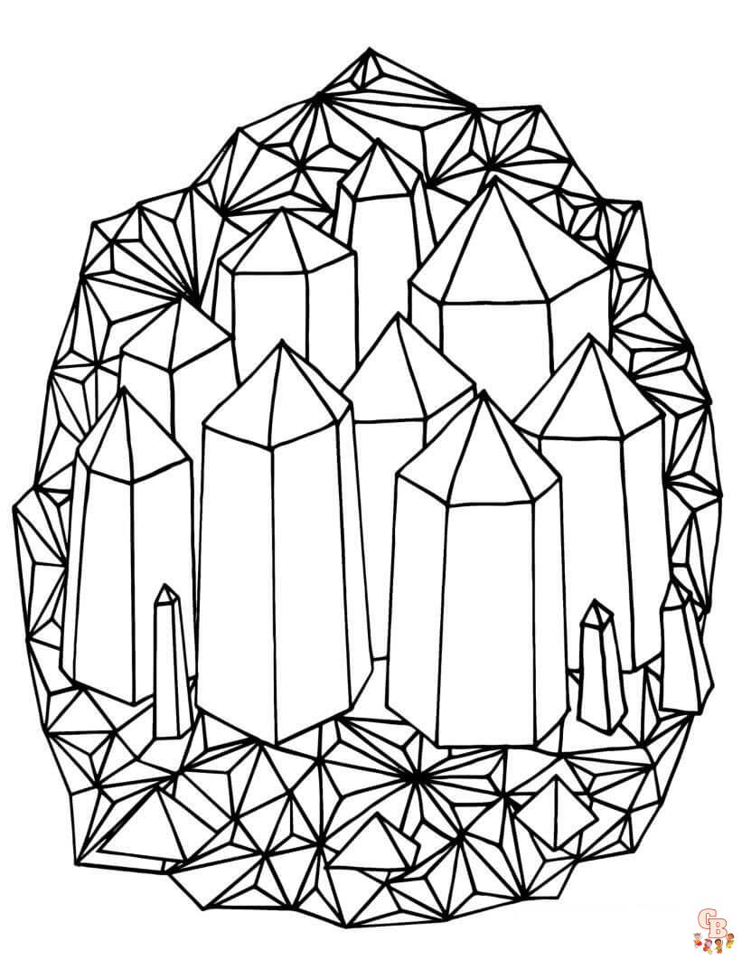 crystal coloring pages 1