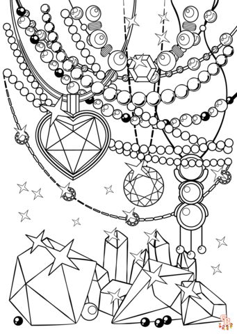 crystal coloring pages 1