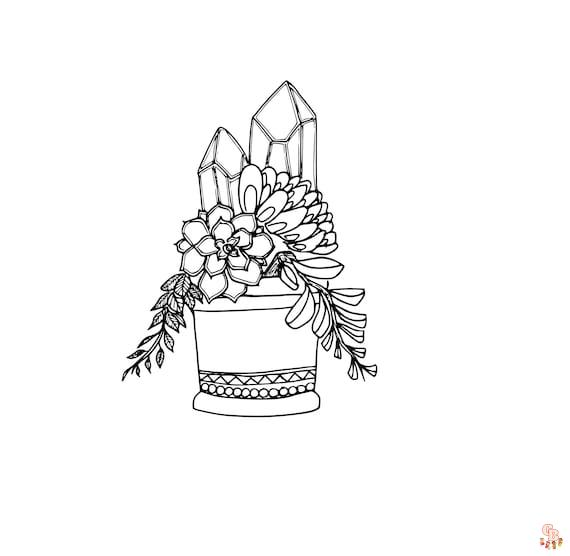 crystal coloring pages 4