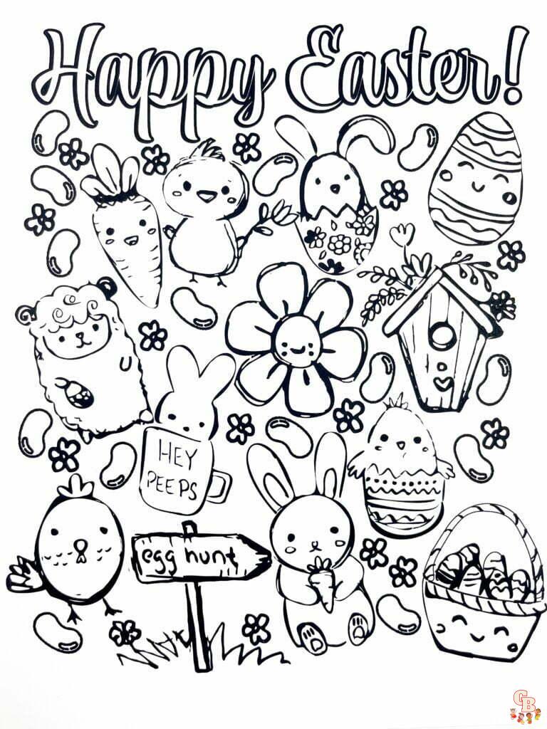 9+ Cute Easter Coloring Pages - Free Printable Sheets for Kids