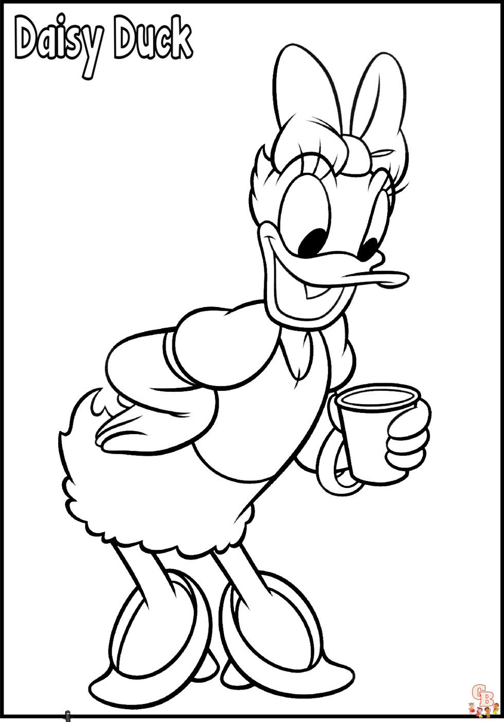 daisy duck coloring pages 2