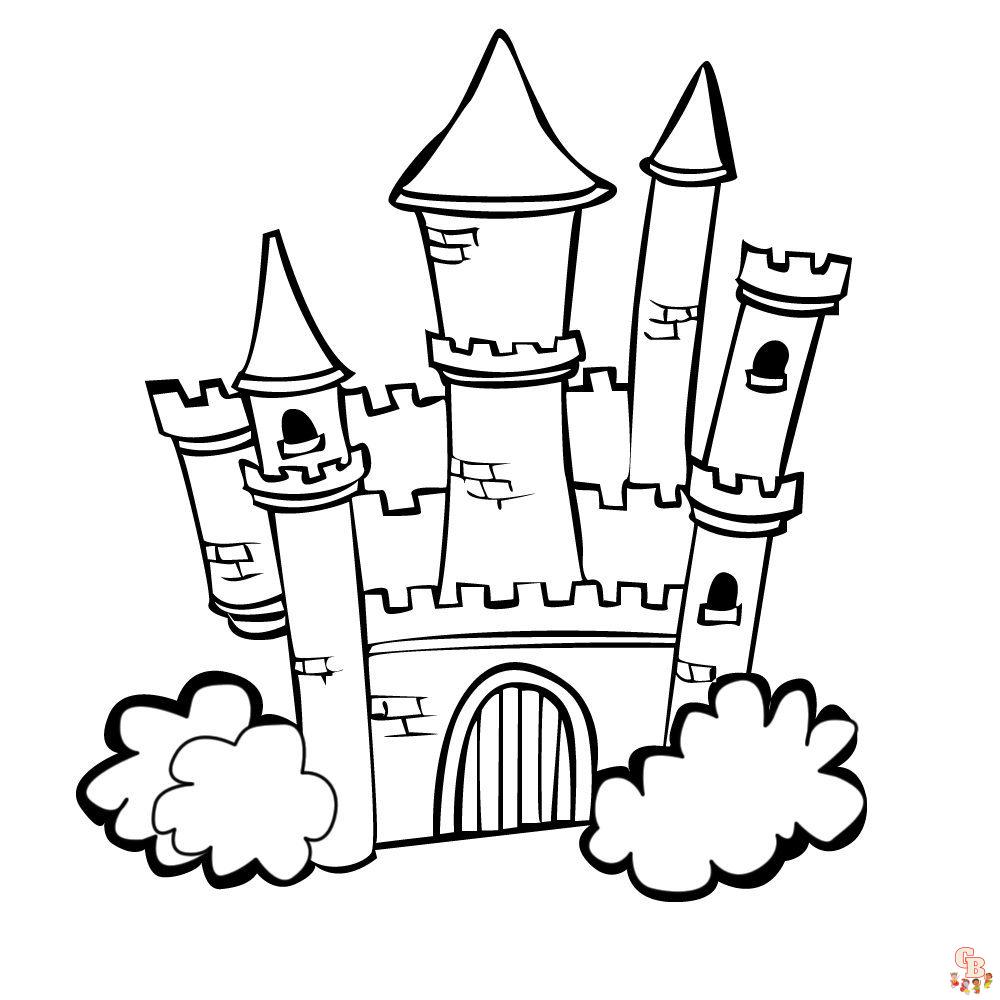 disney castle coloring pages 3