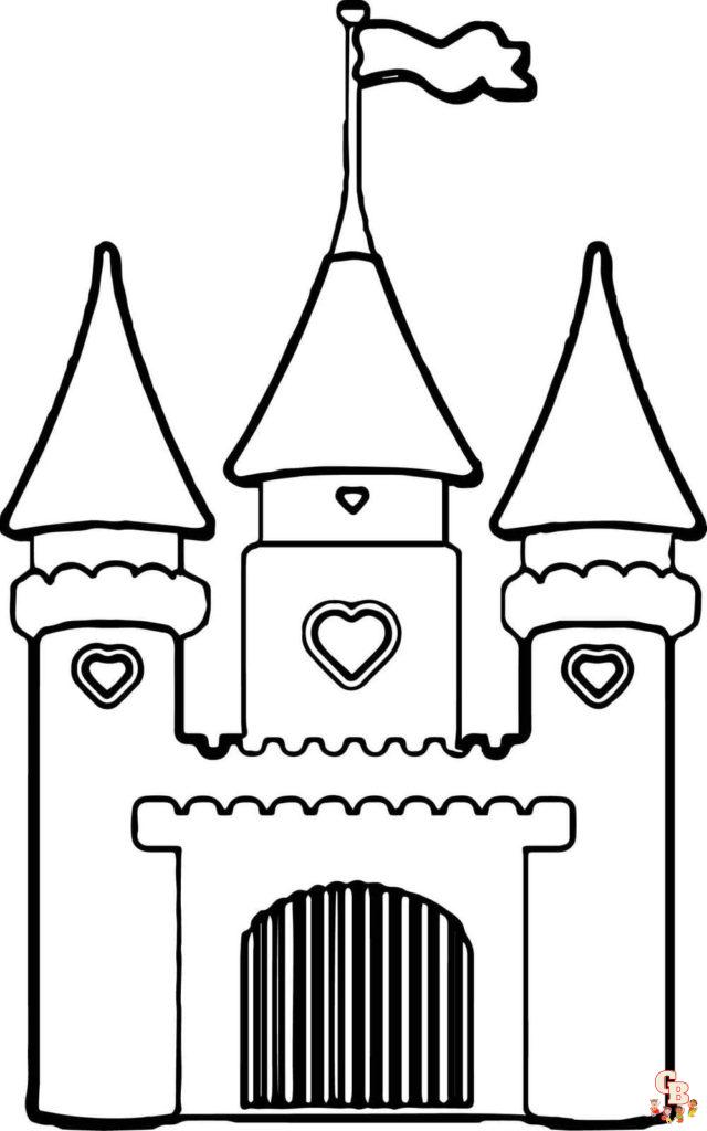 disney castle coloring pages 4