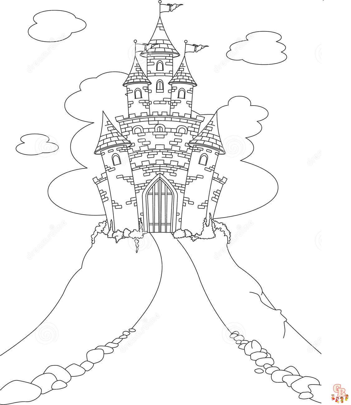 disney castle coloring pages 6