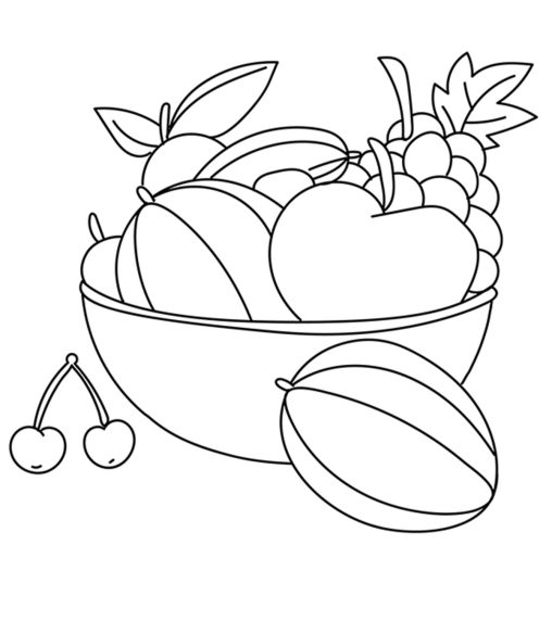 Fruit Basket Coloring Pages - Fun, Free & Printable Coloring