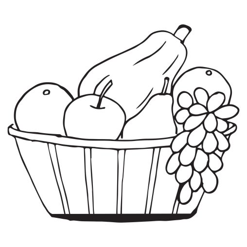 Fruit Basket Coloring Pages - Fun, Free & Printable Coloring