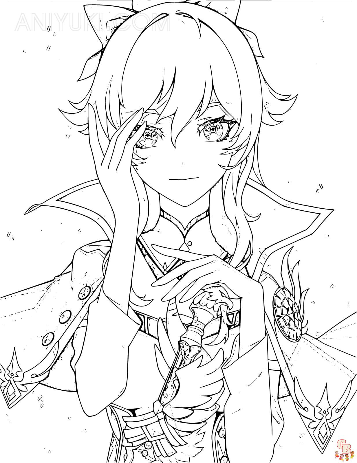 genshin impact coloring pages 5