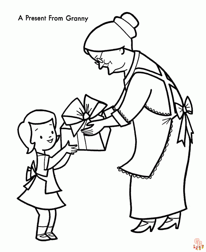 grandma and grandpa coloring pages