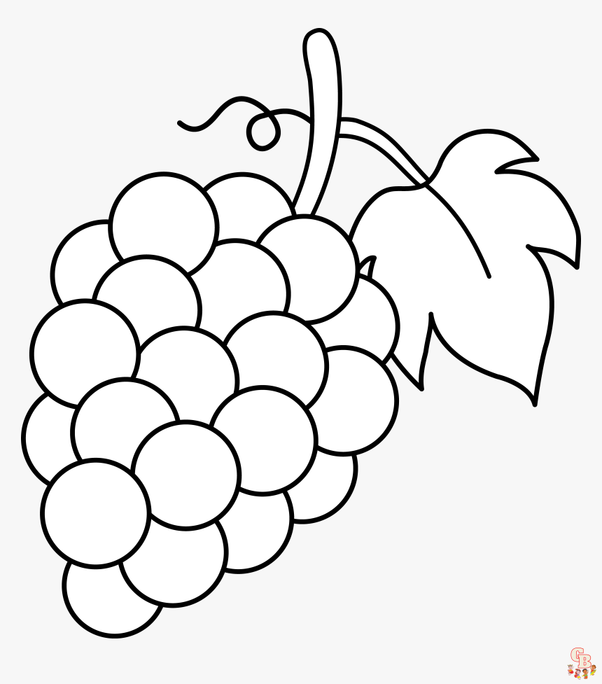 grapes coloring pages 1