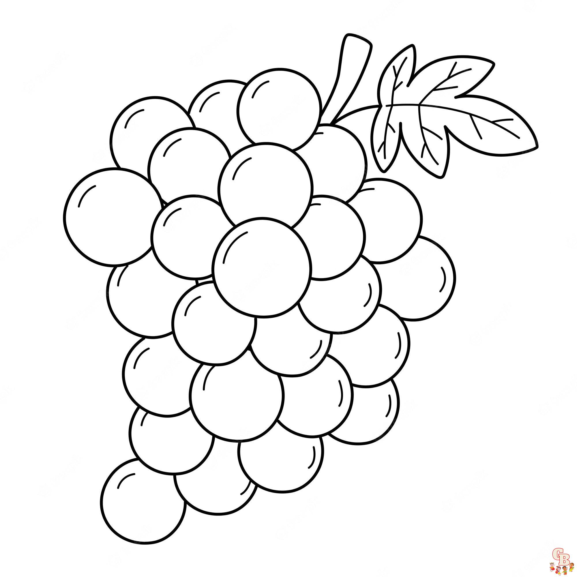 dibujos de uvas para colorear 3