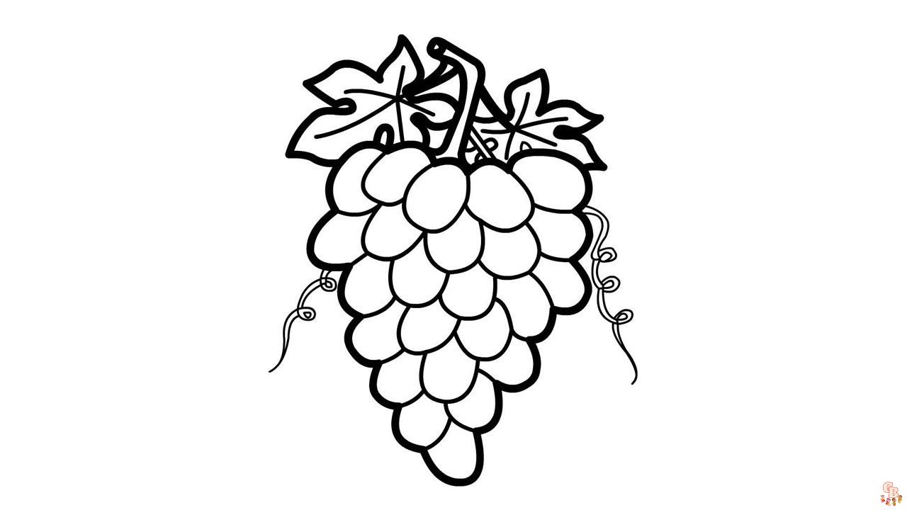 grapes coloring pages 4