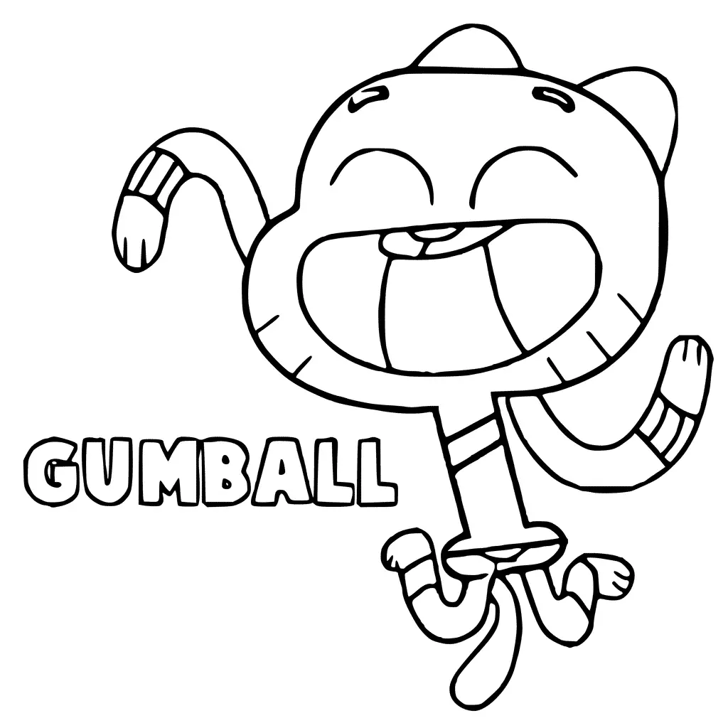 gumble coloring pages 1