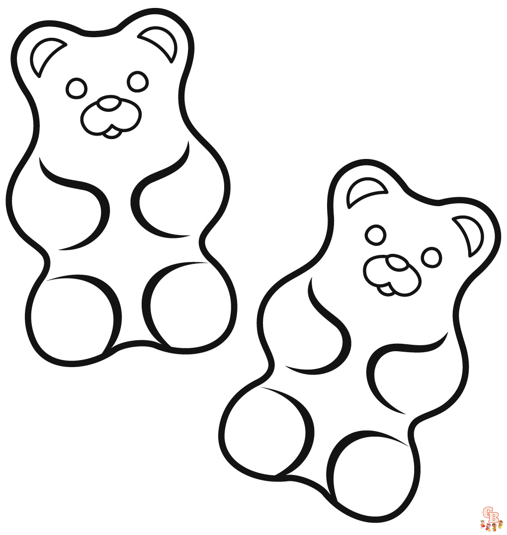 Gummy Bear Coloring Pages - Printable, Free & Fun Coloring